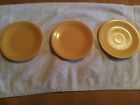 3 Fiestaware Hlo Usa Desert/Bread Plates Yellow/Gold 6 1/4 To 6 1/3 In.