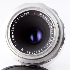 Objektiv MEYER-OPTIK GÖRLITZ PRIMOTAR 3.5/50 E Red V M42 Screw Mount 50mm F/3,5 - Picture 1 of 10