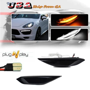 Luces de señalización delanteras LED DRL Switchback ahumadas para Porsche Cayenne 958 11-14 - Imagen 1 de 12