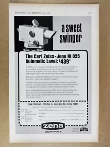 Pubblicità Zeiss-Jena Ni 025 1968 livello automatico stampa d'epoca - Foto 1 di 1