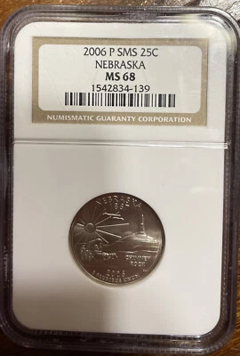 2006 P SMS NEBRASKA QUARTER NGC MS 68 - Image 1 of 4