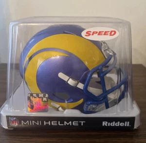 Riddell Los Angeles Rams NFL Speed Mini Helmets-Blue/Yellow - Picture 1 of 4