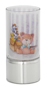 Lampada in vetro a led Bambino Bimbo Decorativa Base in Argento Bagutta GR143 - Foto 1 di 2