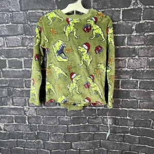 Cat & Jack Boy's Medium 8 Dinosaurs Santa Hat Presents pajamas PJ Set - Picture 1 of 15