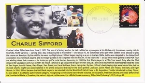 Memorial del Salón de la Fama del Golf Afroamericano Charlie Sifford 6° Cachets - Imagen 1 de 1
