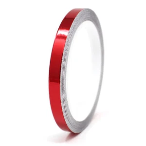 Tiras decorativas de 8,5 m 9 mm cromo rojo coche moto tiras decorativas rayas laterales - Imagen 1 de 7