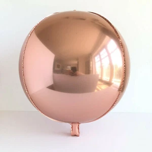 Brand New 18" Sphere Orbz Orb Round Balloons Rose Gold Wedding Party Balloons - Picture 1 of 3
