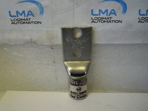 3X BURNDY YAL 34 2T 38 COMPRESSION LUG 2-HOLE 500 MCM BROWN DIE 20 299 CONNECTOR - Picture 1 of 4