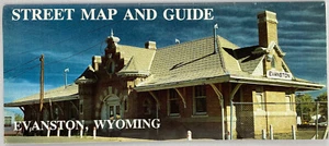 Evanston, Wyoming Street Map and Guide, n.d., circa fine anni '80, vintage - Foto 1 di 6