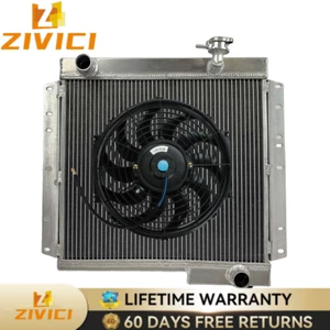 Fit 1969-84 Toyota Land Cruiser FJ40 FJ45 Petrol MT 3-Rows Aluminum Radiator+Fan - Picture 1 of 8
