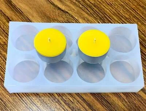 Silicone Tea light candle Mold easy release 8 cavities Homemade - Picture 1 of 6