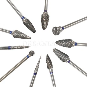 10 stk Dentallabor Hartmetallfräser Für Dental Lab Micromotor Handstück 2.35mm - Bild 1 von 7