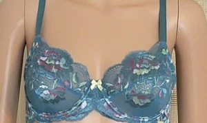 NWT Victoria's Secret Adore Me Chelsi Green Floral Demi Bra Size 34B - Picture 1 of 10