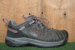 KEEN 'Flint II' Gray Steel Toe Hiker Utility Work Boot Shoes Women's Sz. 7W