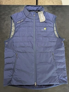 NWT MEN'S RALPH LAUREN RLX FULL ZIP PUFFER VEST, SIZE: M, COLOR: NAVY (M24) - Picture 1 of 3