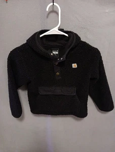 Carhartt 1/4 Snap Fleece Pullover Kids Size 5 Warm Hoodie - Picture 1 of 8
