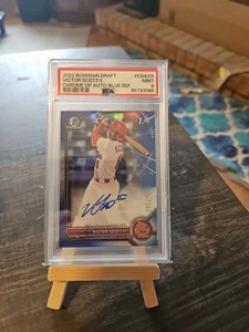 2022 Bowman Chrome Autographs Blue Wave Victor Scott II 031/150 Cardinals PSA 9 - Picture 1 of 2