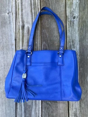 Bolso de hombro de cuero azul Tignanelli Foto 1 de 4