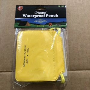 New 3-3/4” x 7-1/4” Waterproof Pouch for iPhone Yellow & Clear  - Picture 1 of 2