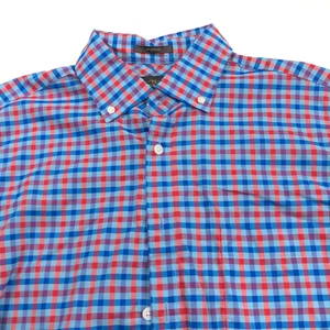 Camisa informal a cuadros de algodón manga larga con botones pequeños calce deportivo Rodd & Gunn COMO NUEVA - Imagen 1 de 8
