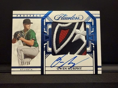 2024 Panini Flawless Baseball Owen Murphy 🔥Patch Autograph 11/15! ATL 🔥⚾️ - Image 1 of 4