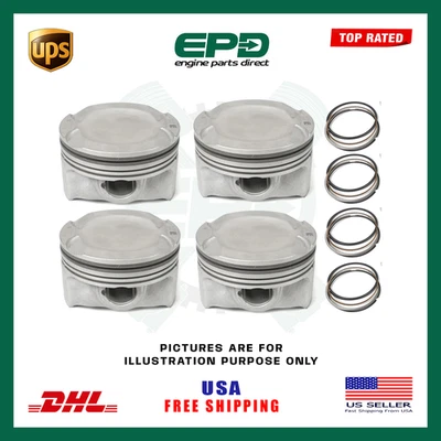 BMW X5 X6 550i 750i E70 E71 Pistons With Rings Set x4 N63B44A 4.4L Petrol - New - Image 1 of 2