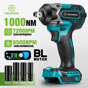 1000NM Akku Schlagschrauber Akkuschrauber 1/2" Schrauber Ratsche Für Makita 18V - Bild 1 von 14