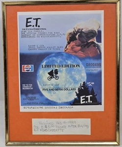 Selten 1989 E.T. The Extra-Terrestrial Collector's Edition 5 $ Dollar Rabatt Scheck - Bild 1 von 2