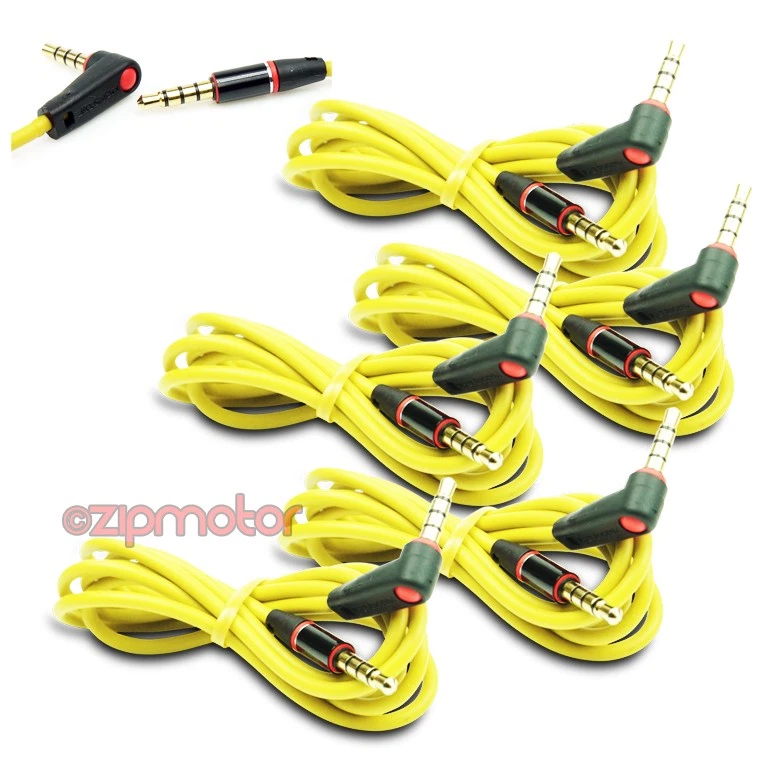 5X 4FT 3.5MM AUX L CABO DE ÁUDIO AMARELO PARA LG OPTIMUS G2 L9 HTC ONE MOTO X G - Imagem 1 de 1