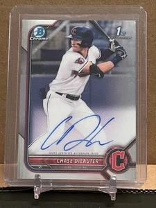 2022 Bowman Chrome Draft Chase Delauter Autograph Auto Cleveland Guardians CDACD - Bild 1 von 2