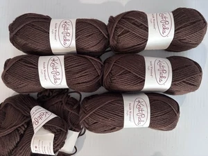 Knit Picks Swish Worsted Merino Wool 110 yards/Set Of 5 Full 2 Partial/Truffle - Picture 1 of 2