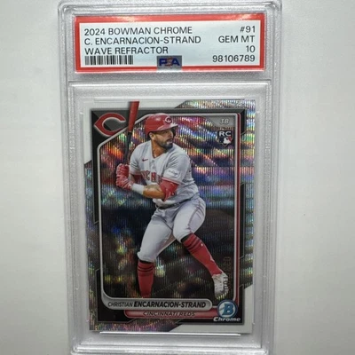 CHRISTIAN ENCARNACION-STRAND RC 2024 BOWMAN CHROME /100 - PSA 10 POP 1 - Image 1 of 4