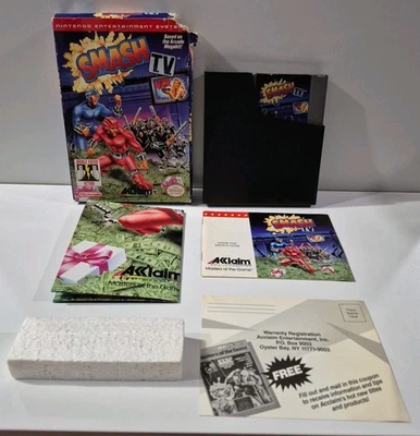 Smash T.V. NES Complete CIB With Poster Nintendo Retro Vintage - Image 1 of 4