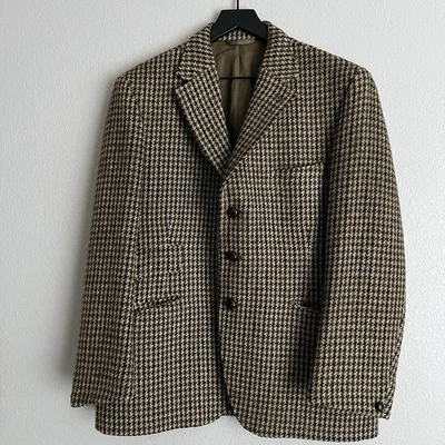 Abrigo deportivo pesado Harris Tweed Dunn&Co vintage para hombre espiga talla 40 S Foto 1 de 4