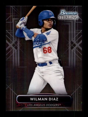 2022 Bowman Sterling #BSP-100 Wilman Diaz Los Angeles Dodgers Baseball Card - Image 1 of 2