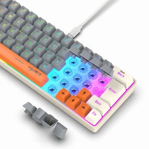 Membrantastatur 63-Tasten Bunte Beleuchtung Kabelgebundene Tastatur Gaming W3N7 - Bild 1 von 11