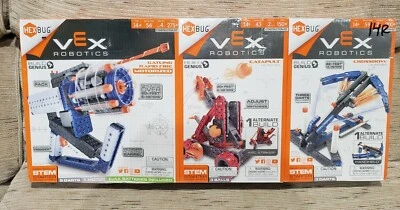 Vex Robotics Lot of 3 Gatling Rapid Fire, Catapult & Crossbow Launcher Hex Bug - Image 1 of 4