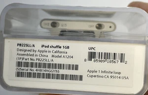 new sealed iPod Shuffle 1GB Silver Metallic Mini in Clear Case Read Desc Ga1 - Picture 1 of 7