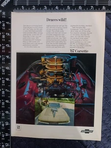 Vintage 1967 Corvette Stingray 427 3 Three Dueces Magazine Ad COR1 - Picture 1 of 1