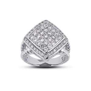 Anillo de aniversario de platino con diamantes naturales certificados corte redondo F VS1 1,62 ctw - Imagen 1 de 6