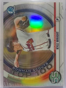 KYLE WRIGHT 2020 BOWMAN CROMATO "TOP 100 SCOUTS" ATLANTA BRAVES #BTP-55 (i47) - Foto 1 di 2