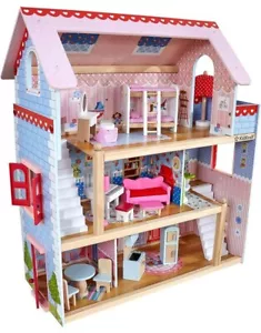 Casa de muñecas de madera KidKraft Chelsea Cottage con muebles y accesorios - Imagen 1 de 1