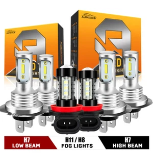 For Volkswagen Jetta 2015- 2019 Combo 6x LED Headlight High Low+Fog Light Bulbs - Picture 1 of 14