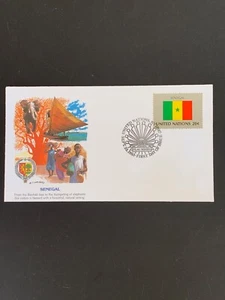 Stamps: United Nations First Day Cover 7, Scott 412, Senegal Flag, 1983 - Picture 1 of 1