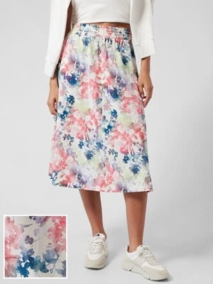 Athleta Savannah Skirt Pastel Floral Pockets Stretch Travel Coastal Beach Size L - Image 1 of 4