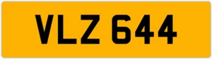 VLZ 644 V 3X3 DATELESS PRIVATE NUMBER PLATE VAL VICK VIC VIK VIN VINCE VIV VERN - Picture 1 of 1