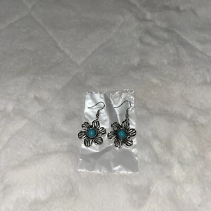 Earrings Turquoise Dangling - Picture 1 of 5