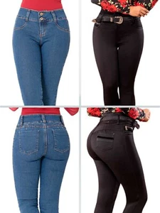 Jeans colombiani pantaloni imbottiti sollevatori culo Levanta Pompis Mujer Lowla 217988 - Foto 1 di 11