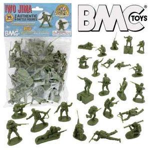 BMC WW2 IWO JIMA US Marines Plastic Army Men 36pc American Soldier Figures 1:32 - Picture 1 of 7
