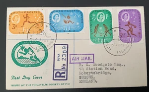Fiji 1963 South Pacific Games air mail FDC Suva cancel typed VGC - Picture 1 of 2